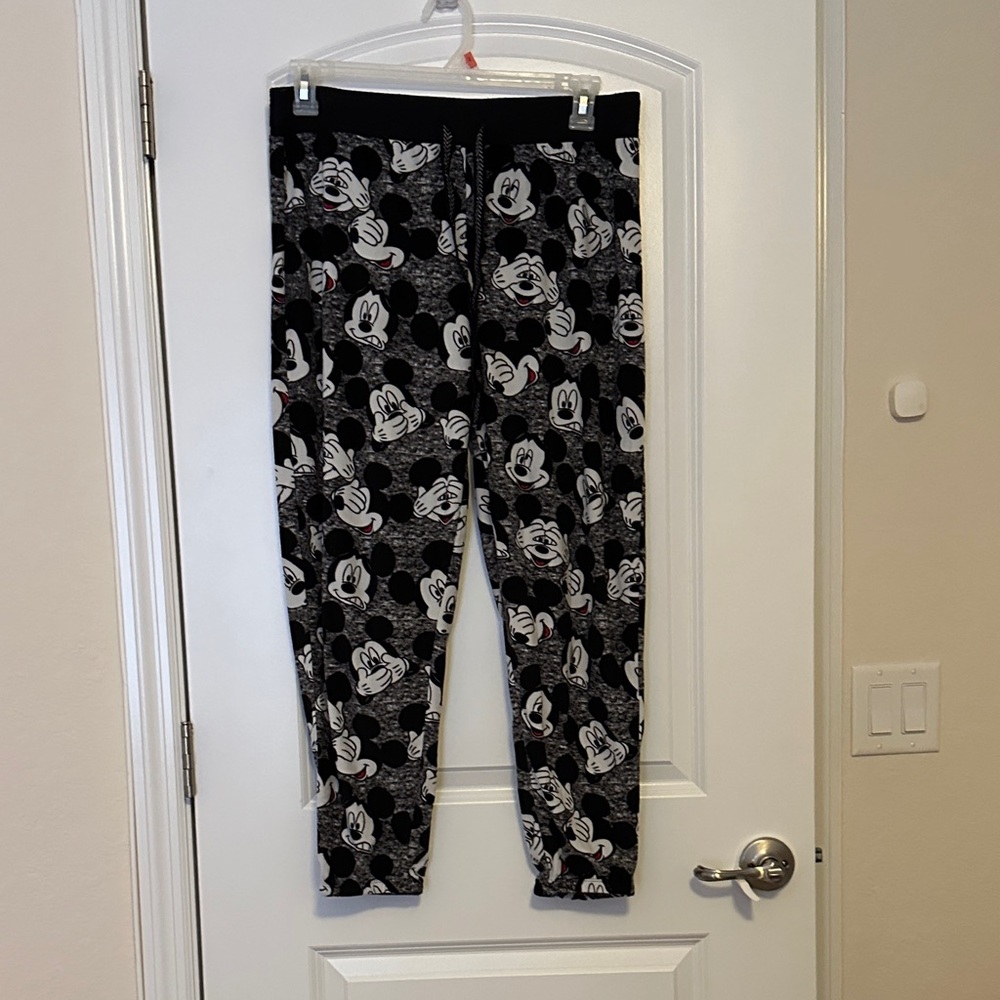 Disney Womens Pajama bottoms Mickey Mouse Print - Black and White